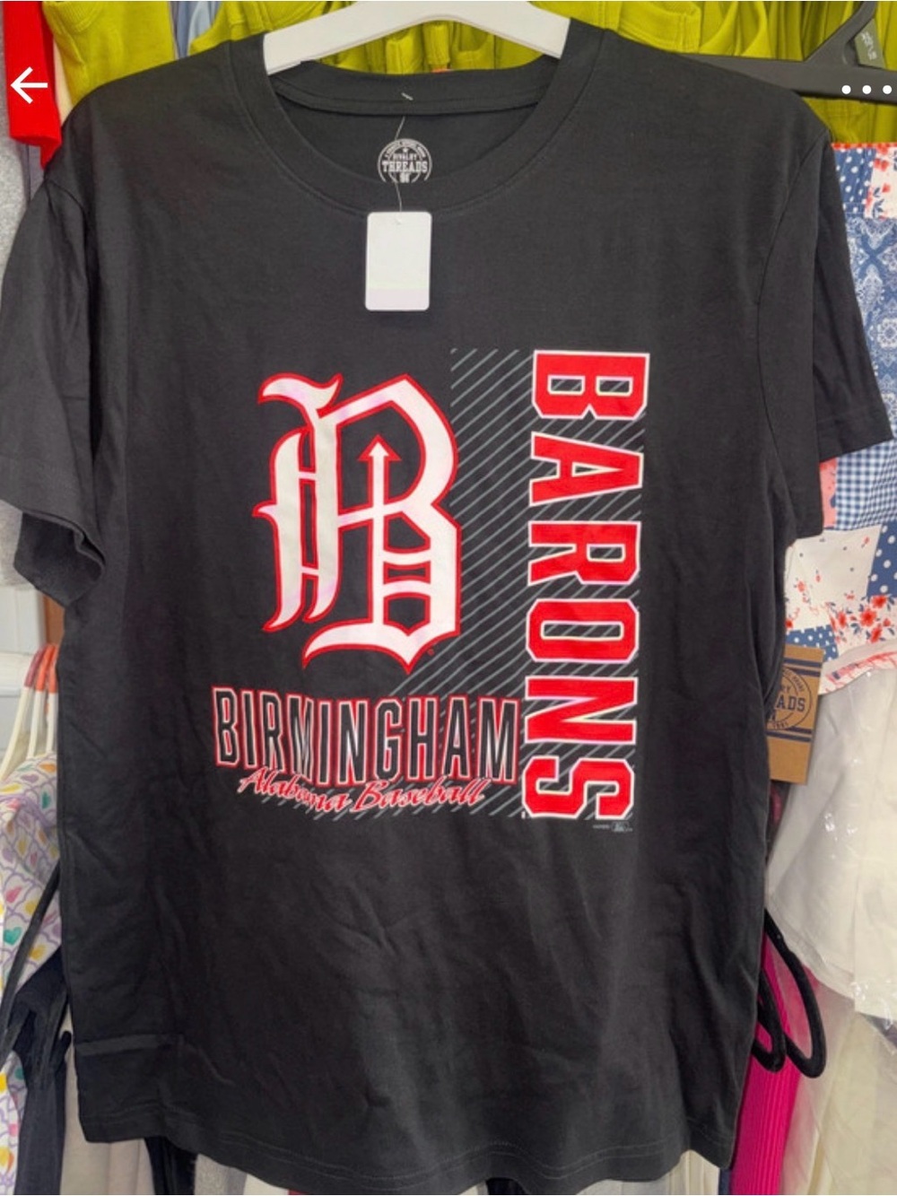5/$10 Birmingham Barons Black Graphic Tee - Official Team Shirt